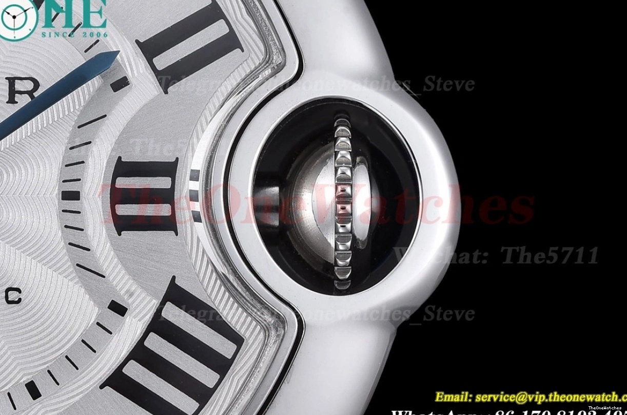 White De V6F Cartier Bleu Ballon 33mm NH05 SS Textured V8 Dial SS 0422